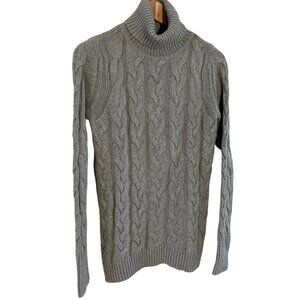 Qi Turtleneck Cable Sweater Cashmere (12%) women size small